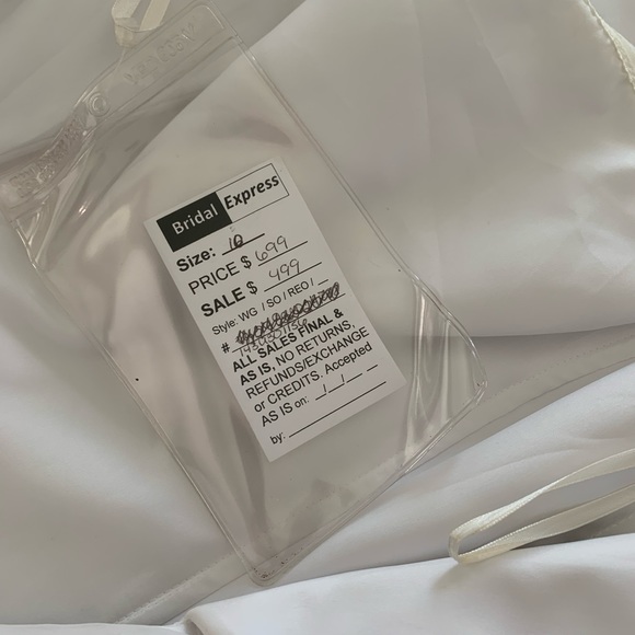 🚫SOLD🚫White Ruched Strapless Keyhole Back Beach Style Wedding Dress Sz 10 box - Picture 12 of 12